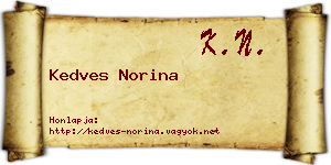Kedves Norina névjegykártya